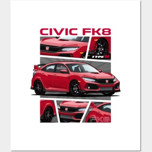 Civic Type R FK8 Posters and Art